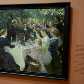 П. Кройер "Гип-гип ура-а! Вечеринка художников в Скагене", 1888  - ХМ Гётеборг, Швеция