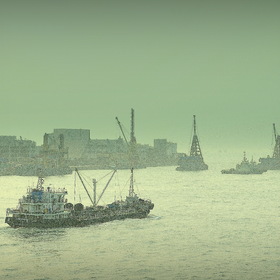 Серия "Порты мира" - "Утро в порту Гонконга"