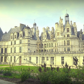 Замки Луары: Chateau Chambord - вид из английского сада